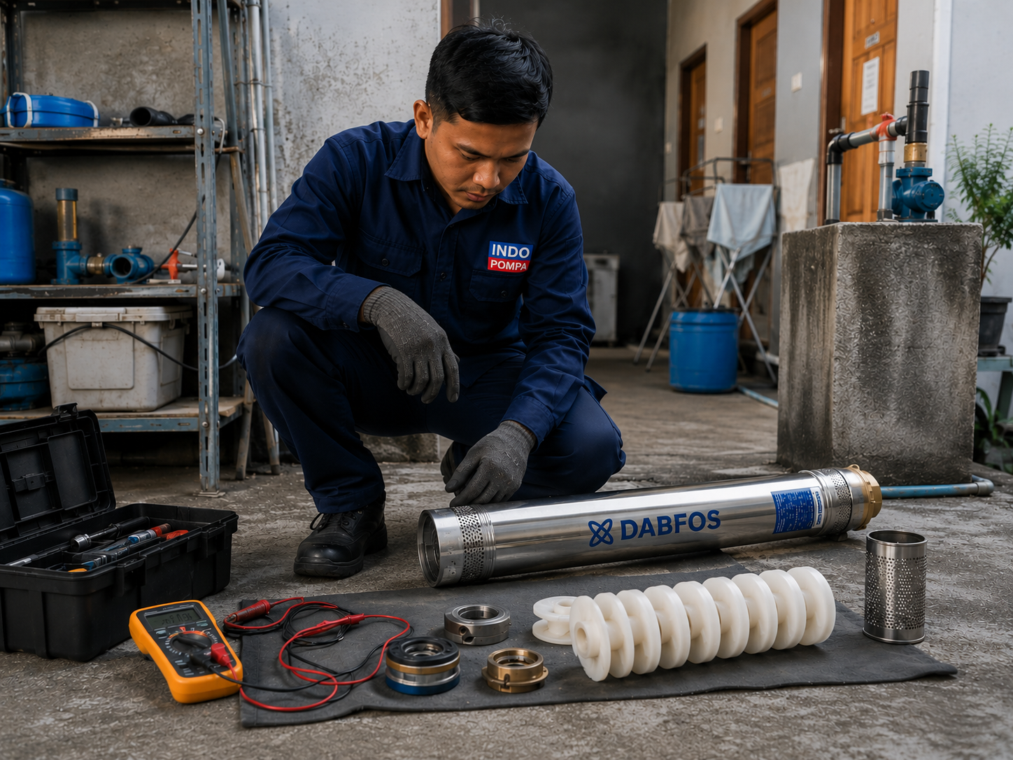 Servis pompa DABFOS kos Depok