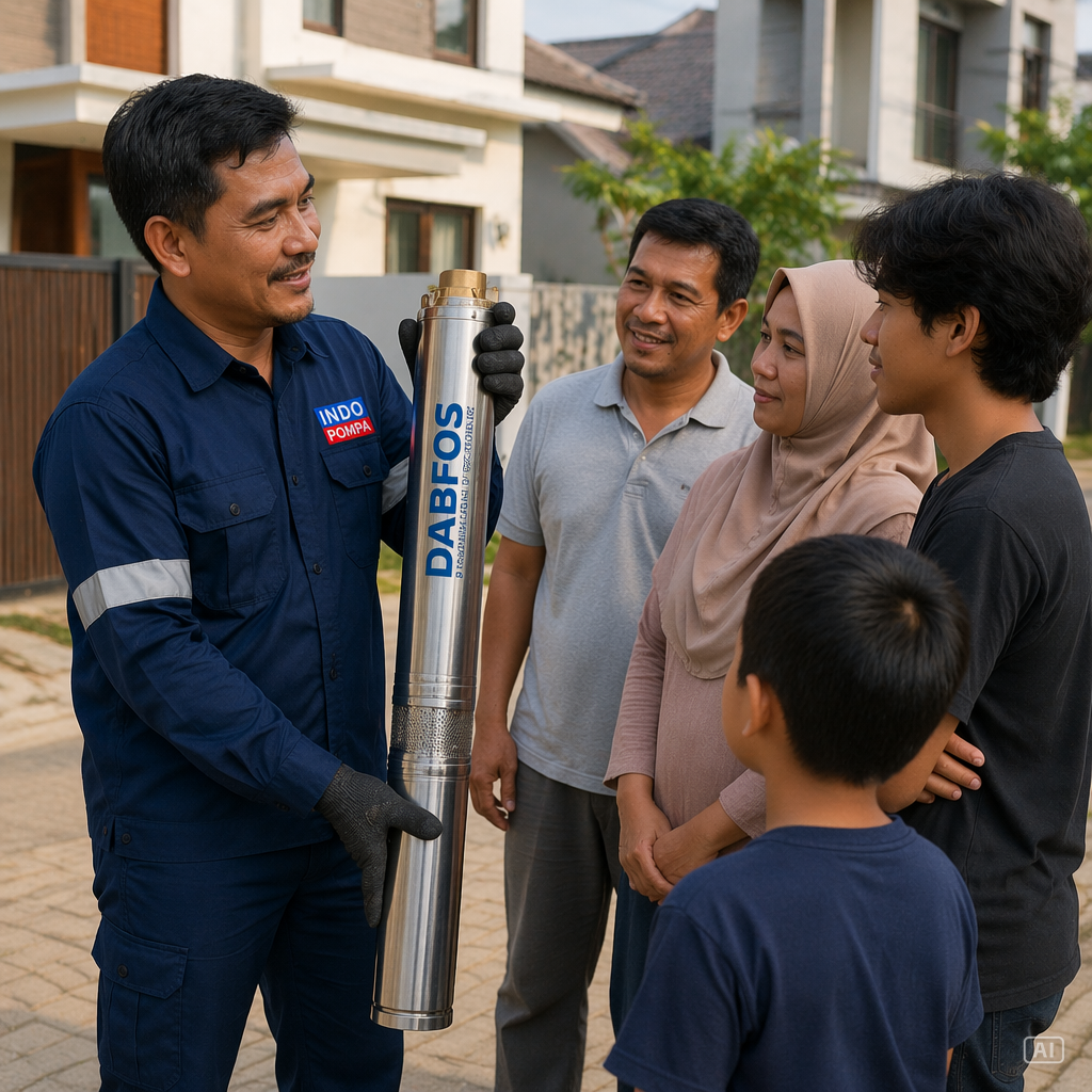 Instalasi pompa DABFOS irigasi sawah Subang