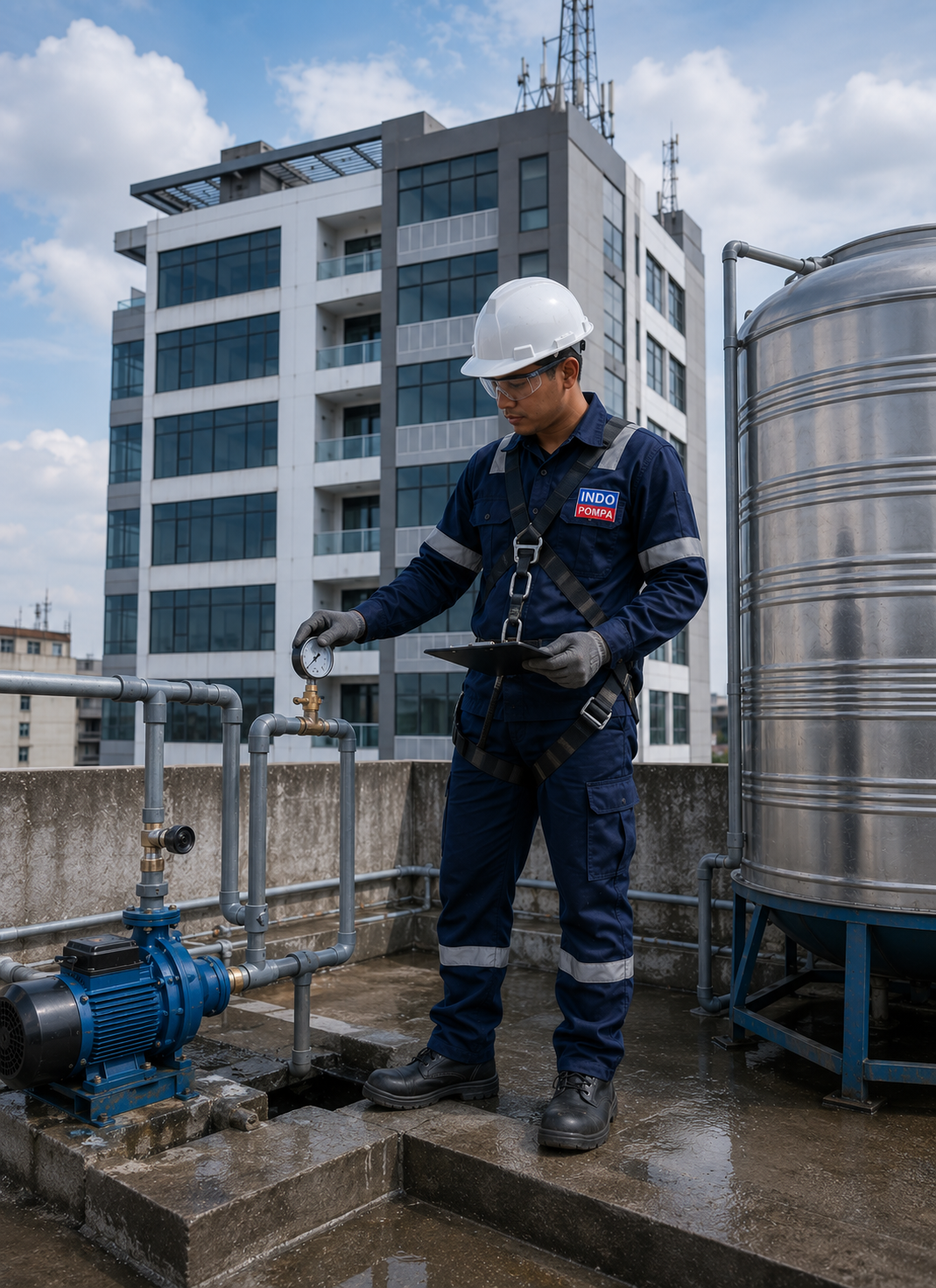 Instalasi rapi pompa submersible Jakarta Barat